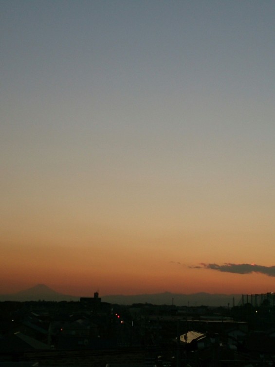 夕焼け　富士山 2