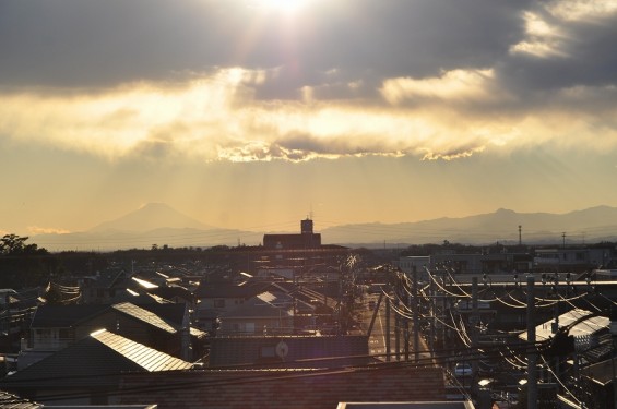 夕方の空と富士山 DSC_0030