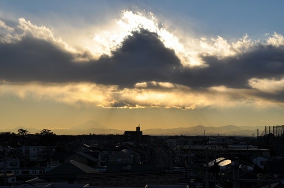 夕方の空と富士山 DSC_0036
