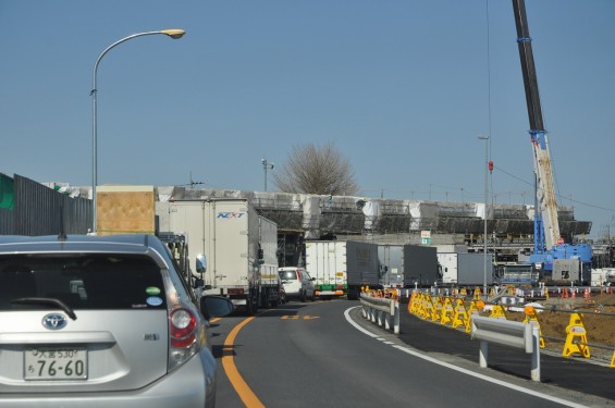 20140126　圏央道進捗状況　桶川市　桶川加納IC、桶川高校入口交差点付近 DSC_0043