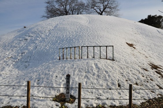 さきたま古墳公園　丸墓山古墳 石田堤 雪 DSC_0107