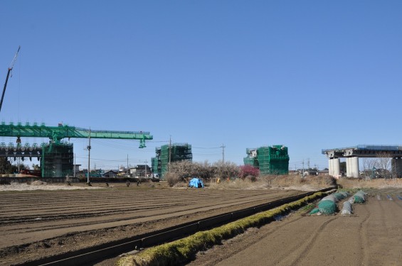 20140126　圏央道進捗状況　桶川市　桶川加納IC、桶川高校入口交差点付近 DSC_0138