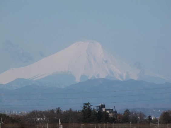20140321 春分の日、お彼岸の富士山と筑波山、夕焼け IMG_0238