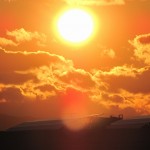 20140321 春分の日、お彼岸の富士山と筑波山、夕焼け IMG_0250