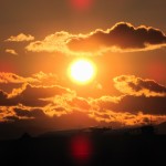 20140321 春分の日、お彼岸の富士山と筑波山、夕焼け IMG_0252