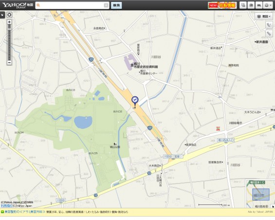20140410 保存用画像ヤフー地図 城山公園交差点