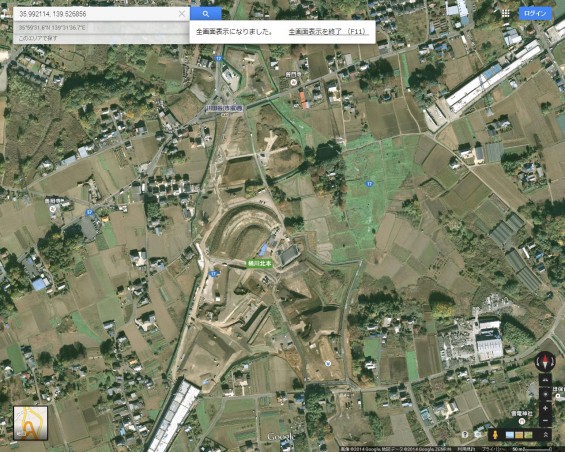 20140410 保存用画像グーグルマップ 圏央道北本桶川IC航空写真