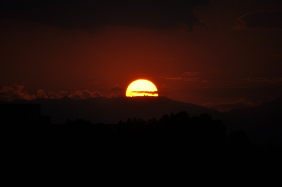 20140913 2014年9月13日の埼玉県上尾市から見えた夕焼けDSC_0044