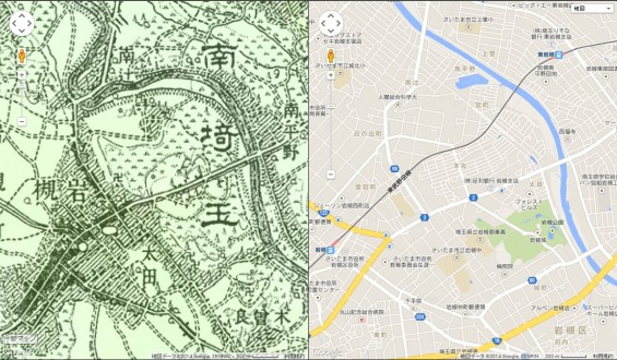 岩槻新旧地図