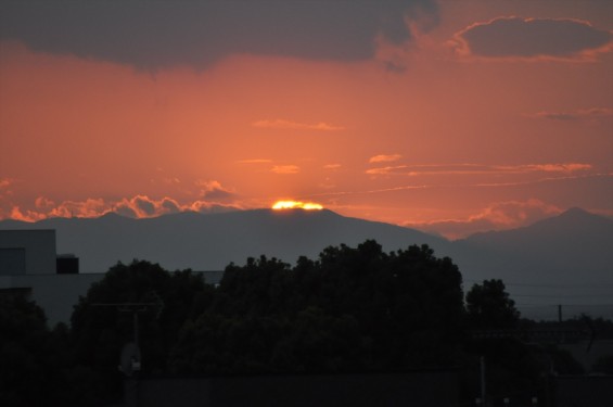 20140913 2014年9月13日の埼玉県上尾市から見えた夕焼けDSC_0089