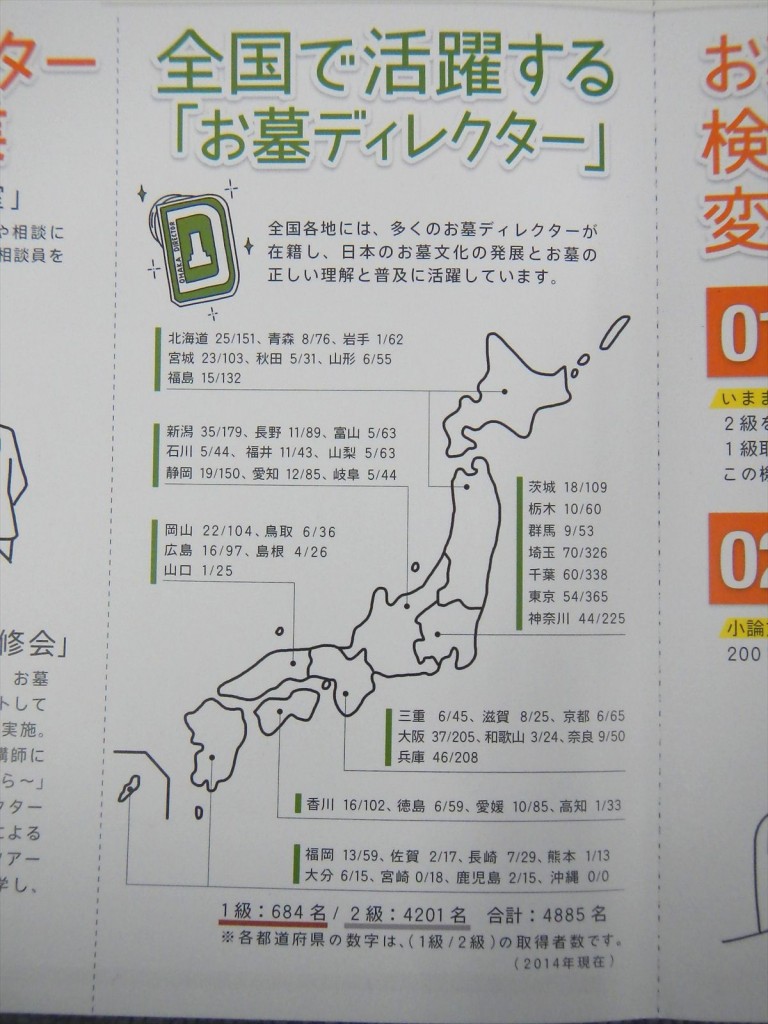 2014年10月22日 石産協「お墓ディレクター試験」のお知らせが届きました 全国で活躍するお墓ディレクターDSCN5775