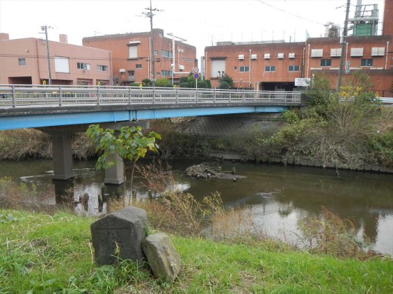 アオサギ？発見！桶川霊園のすぐ近くで 供養塔DSCN6134