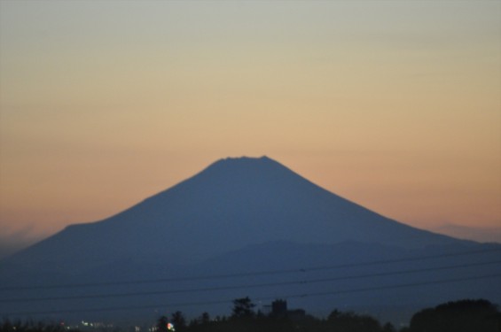 20141203 埼玉県上尾から見える富士山 夕景 日没後DSC_0056