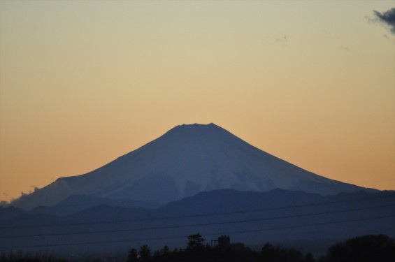 2014年12月22日 冬至の夕方日没後の富士山DSC_0010