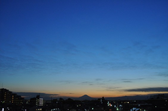 20141203 埼玉県上尾から見える富士山 夕景 日没後DSC_0074