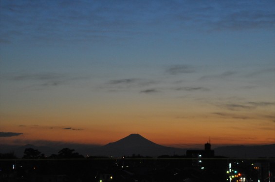20141203 埼玉県上尾から見える富士山 夕景 日没後DSC_0076