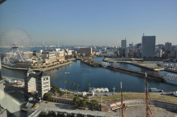 横浜ランドマークタワー 14階 大塚横浜支社から見える景色 観覧 日本丸 DSC_0046