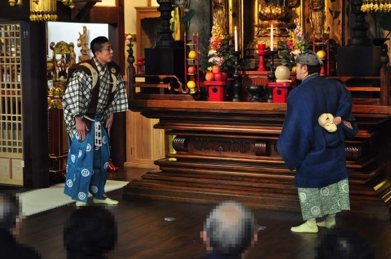 2015年4月11日 上尾市仏教会顧問会総会 相頓寺にて 狂言 仏師 茂山良暢 大藏基誠 大蔵DSC_0174