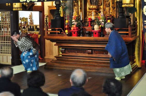 2015年4月11日 上尾市仏教会顧問会総会 相頓寺にて 狂言 仏師 茂山良暢 大藏基誠 大蔵DSC_0168