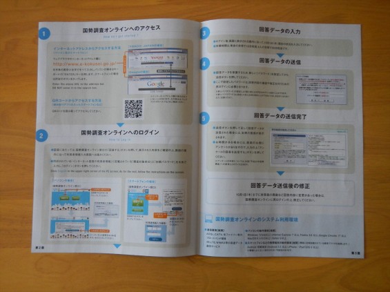 2015年9月 国勢調査の封筒とパンフレットが届きましたDSCN7168