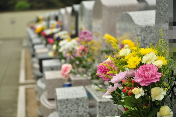 お墓参りの供花 仏花 彼岸 桶川霊園DSC_3876