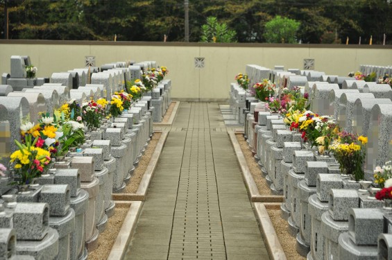 お墓参りの供花 仏花 彼岸 桶川霊園DSC_3875