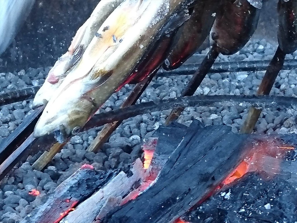 2016年1月26日 JA埼玉県東秩父村農産物販売所のイワナ 焼き魚 雪DSC_0136-