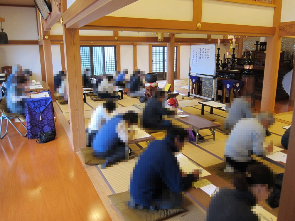 埼玉県久喜市の寺院　曹洞宗香最寺の写経会の様子写経会3（H28.2月）2
