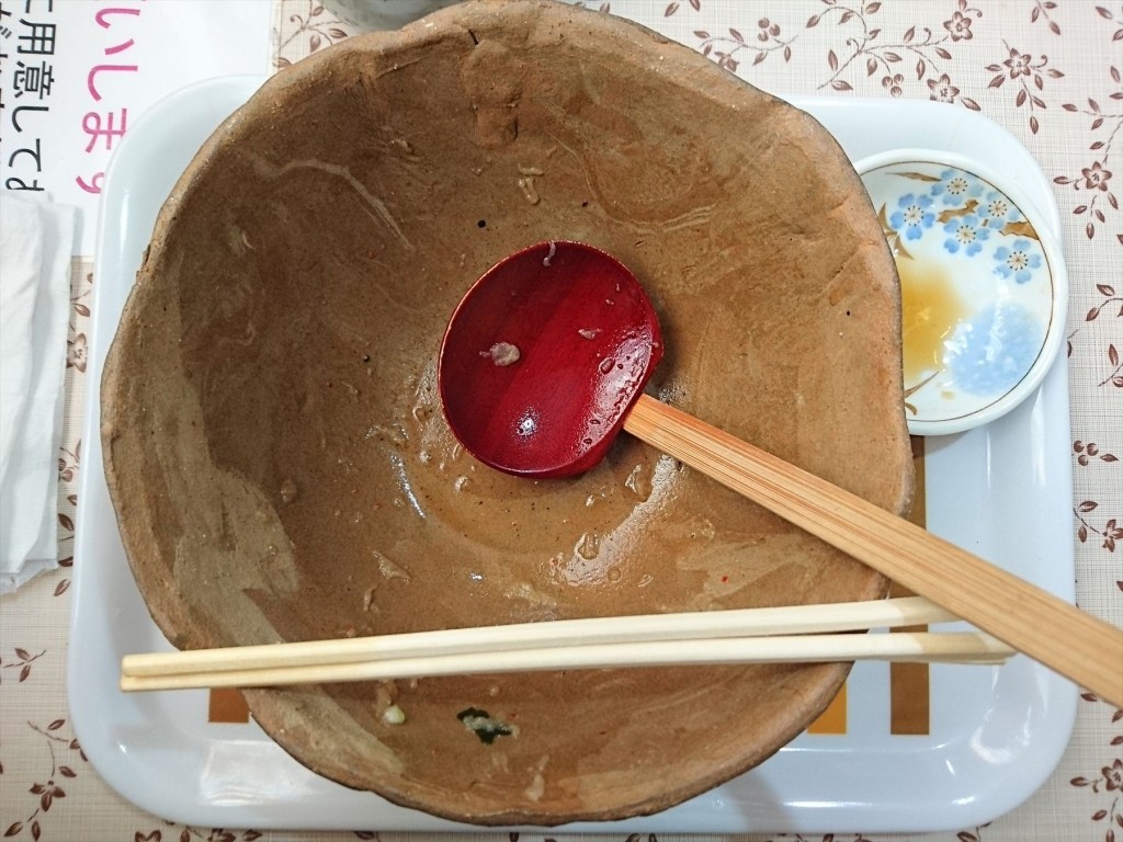 2016年1月 埼玉県寄居のうどん店　熊五郎 月見たぬきうどんDSC_0162- 完食 ごちそうさま