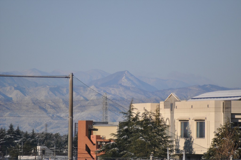 2016年2月7日 埼玉県上尾市の石材店 大塚 雪模様、雪化粧、雪景色DSC_4857- 秩父武甲山