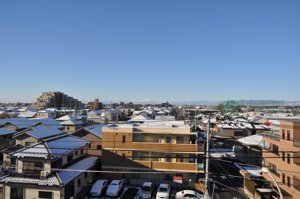 2016年2月7日 埼玉県上尾市の石材店 大塚 雪模様、雪化粧、雪景色DSC_4792- 富士山