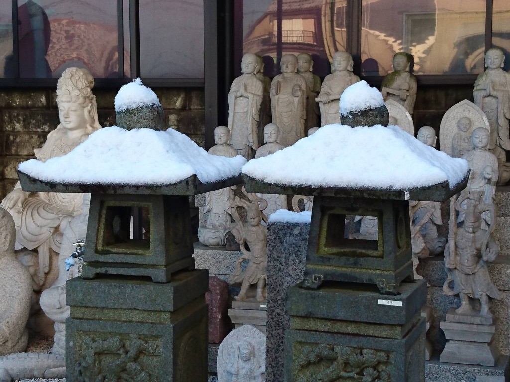 2016年2月7日 埼玉県上尾市の石材店 大塚 雪模様、雪化粧、雪景色DSC_0158-