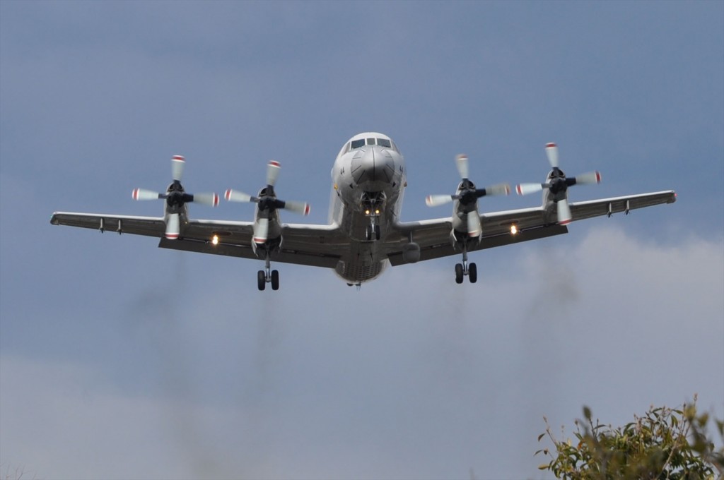 DSC_5192-2016年3月 神奈川県大和市の霊園　大和墓苑から見える飛行機 米軍厚木基地 自衛隊