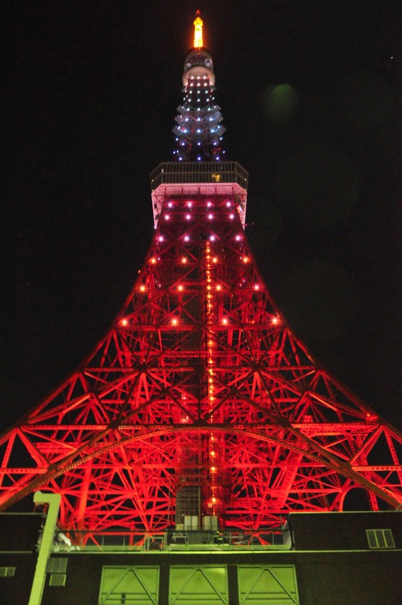 2016年5月 東京タワー 昼間と夜の比較 夜景 見比べ 同位置DSC_6832