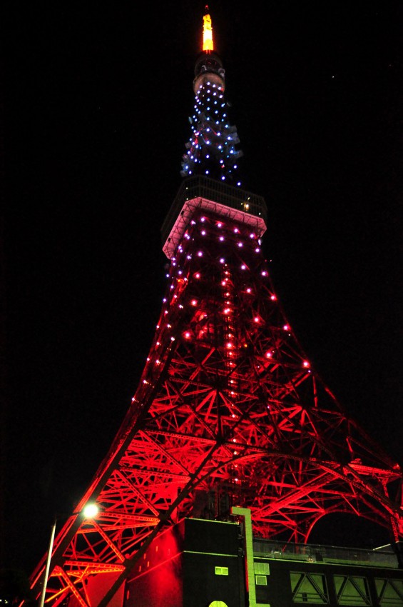 2016年5月 東京タワー 昼間と夜の比較 夜景 見比べ 同位置DSC_6843