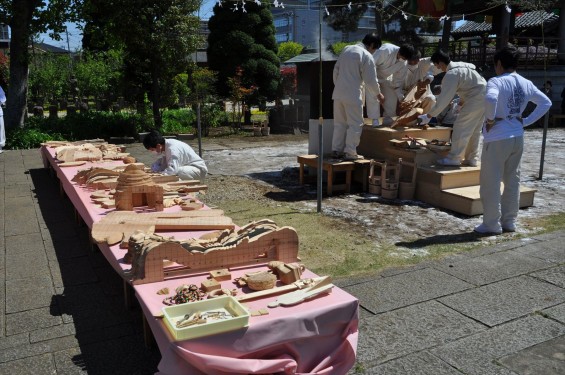 2017年4月23日 埼玉県上尾市 遍照院 大聖不動明王坐像 湯入れ式 鑿入れ式 大仏師 大佛師 松本明慶作 雛型 仏像彫刻DSC_2269-