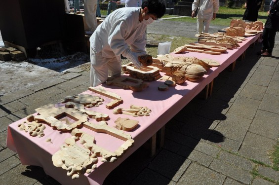 2017年4月23日 埼玉県上尾市 遍照院 大聖不動明王坐像 湯入れ式 鑿入れ式 大仏師 大佛師 松本明慶作 雛型 仏像彫刻DSC_2265-