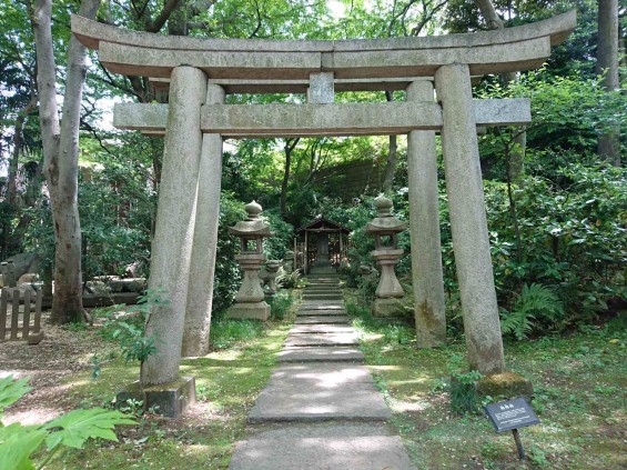 2017年5月 ゴールデンウィーク 東京 南青山 根津美術館 に行ってきました 飛梅祠 石の鳥居DSC_6000