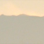 ・20150110　富士山の夕景と、セスナ飛行機